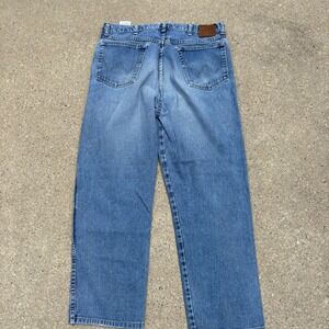 Wrangler Mens Blue Denim Jeans Regular Fit Size 34x30‎